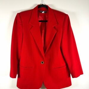 Savannah Red Single-Button Women's Blazer FLAWED - small hole in back